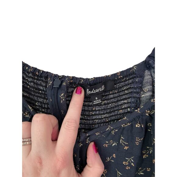 Madewell Womens Square-Neck Linen Blend Jumpsuit in Spring Fling Size 8 MC954 - Picture 4 of 8